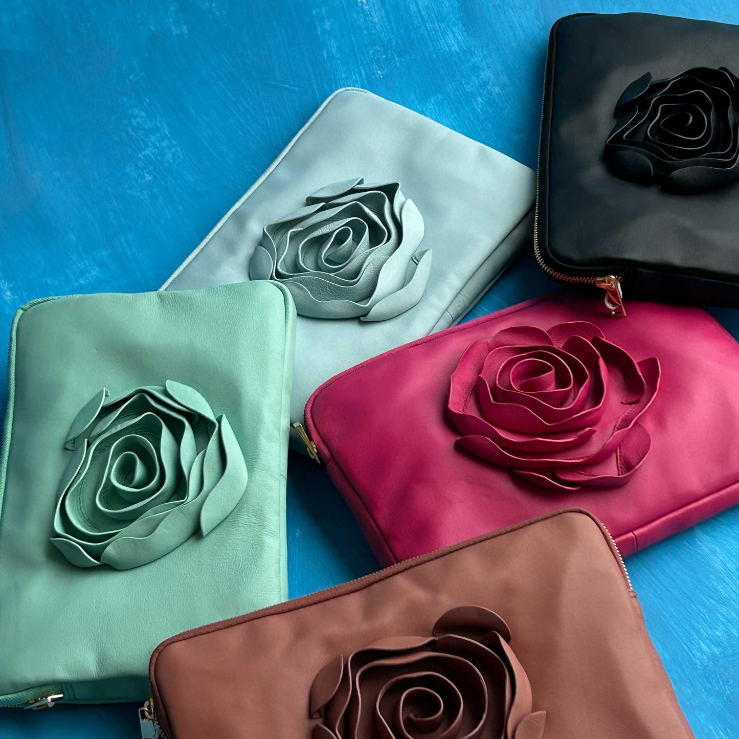 Núnoo Clutch Rose Cozy Mint w. Gold Medium Mint green