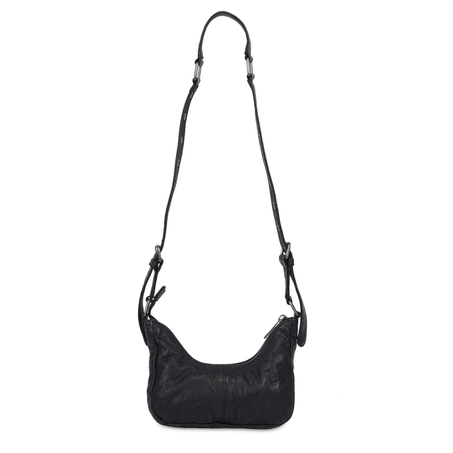 Núnoo Palma Rock Black w. Antique Silver Small bag Black