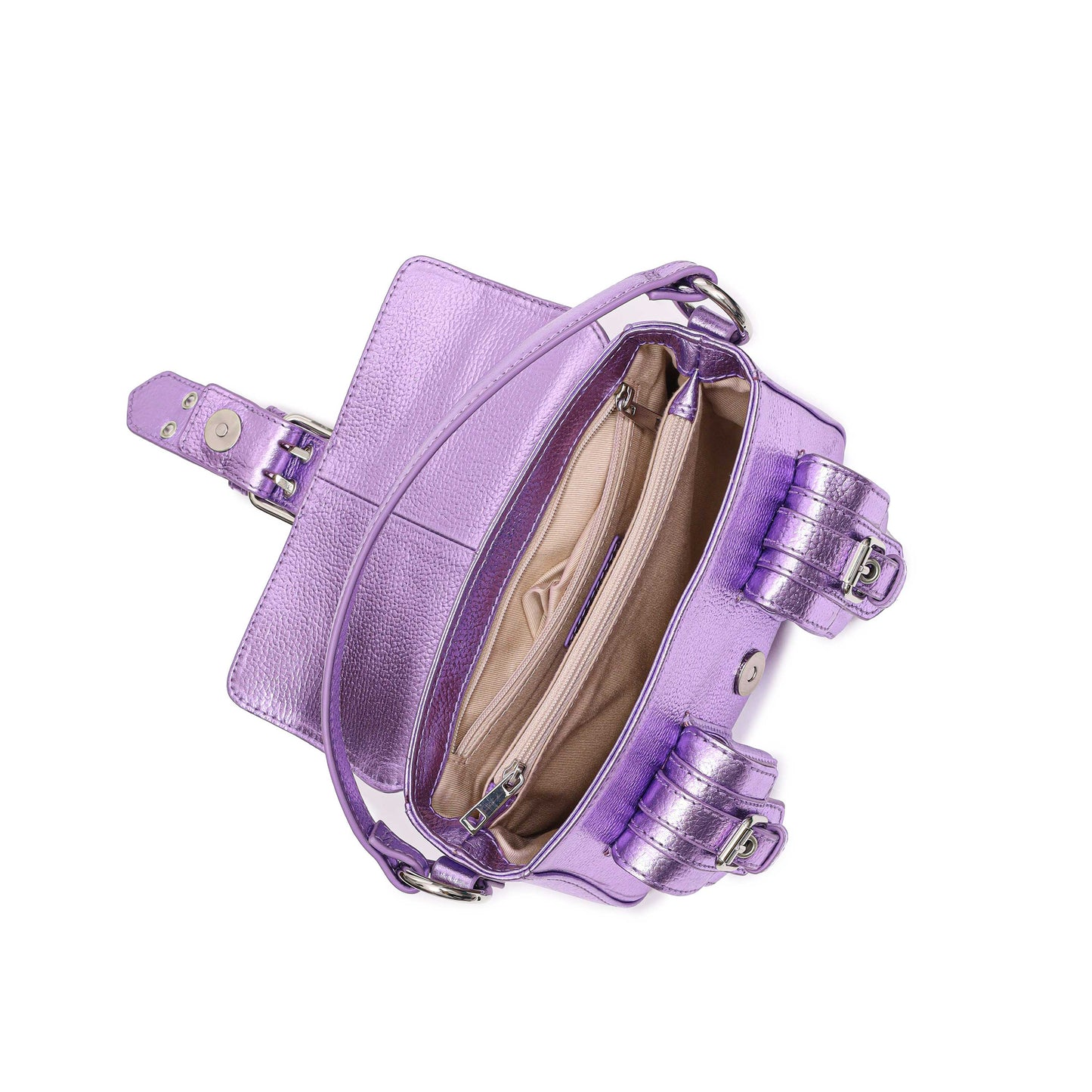 Núnoo Small Honey Buckle Metallic Purple Small bag Purple