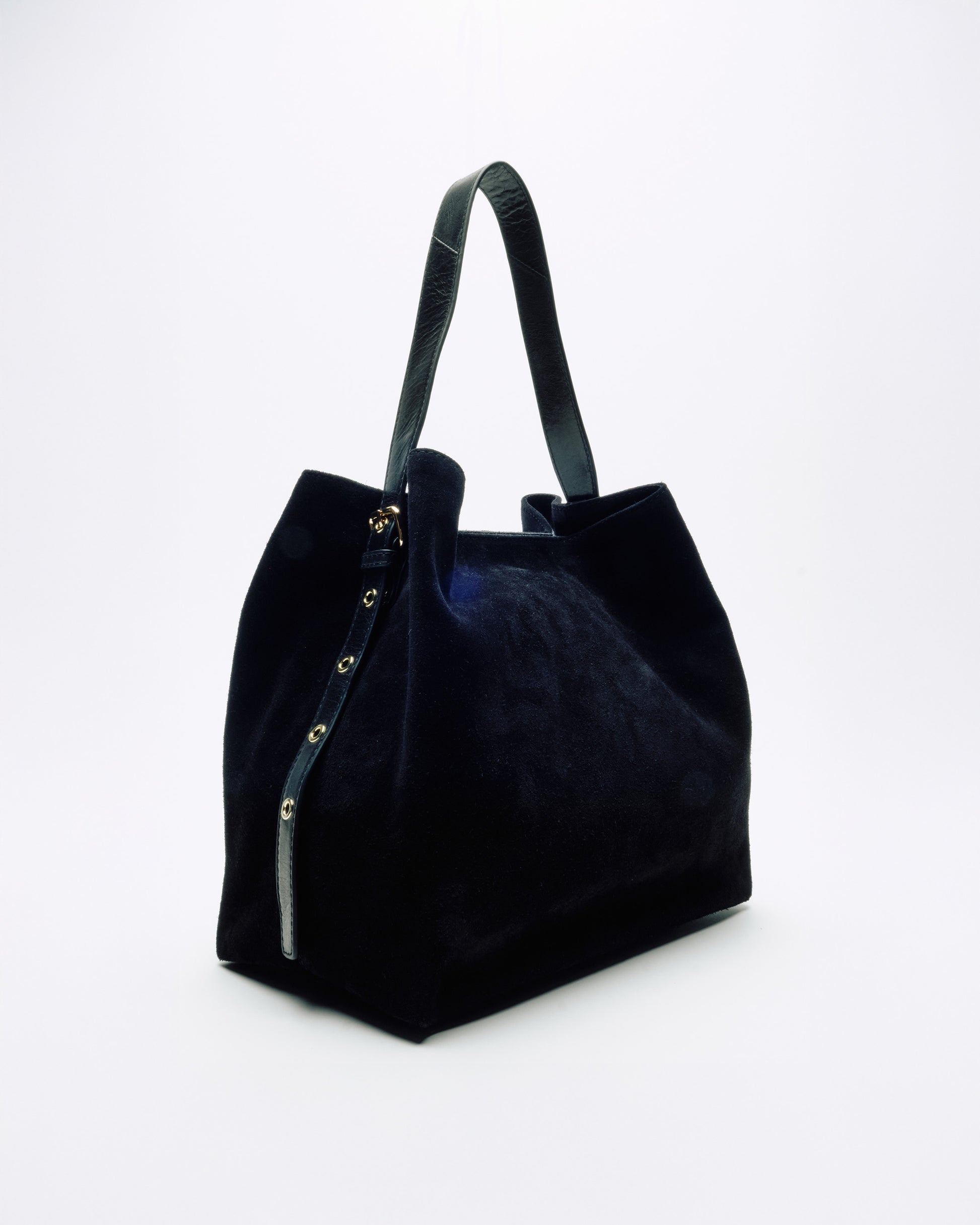 Núnoo Chiara Suede Black w. Gold Large Black