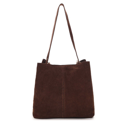Núnoo Chiara Suede Brown w. Gold Large Brown