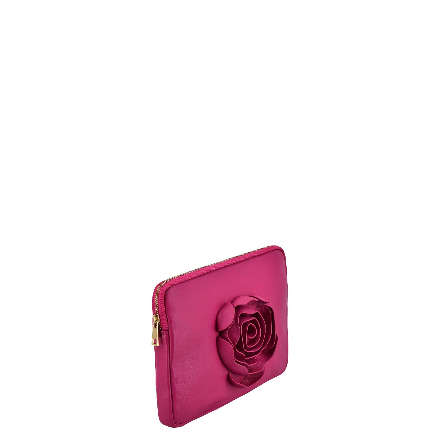 Núnoo Clutch Rose Cozy Hot Pink w. Gold Medium Hot Pink