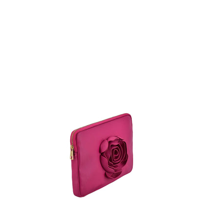 Núnoo Clutch Rose Cozy Hot Pink w. Gold Medium Hot Pink