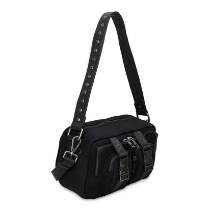 Núnoo Ellie Buckle Scuba Black w. Antique Silver Medium Black
