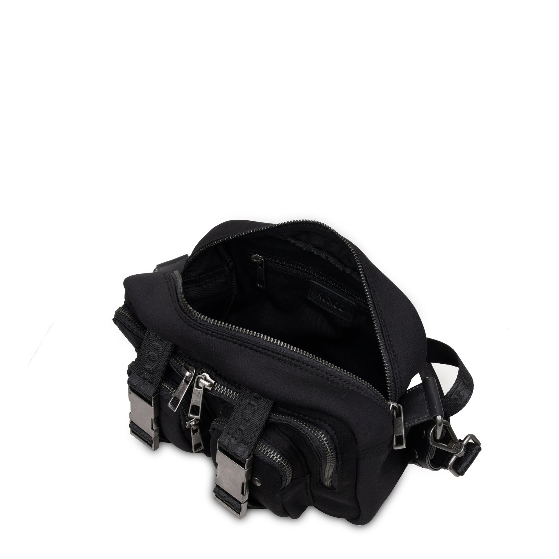 Núnoo Ellie Buckle Scuba Black w. Antique Silver Medium Black