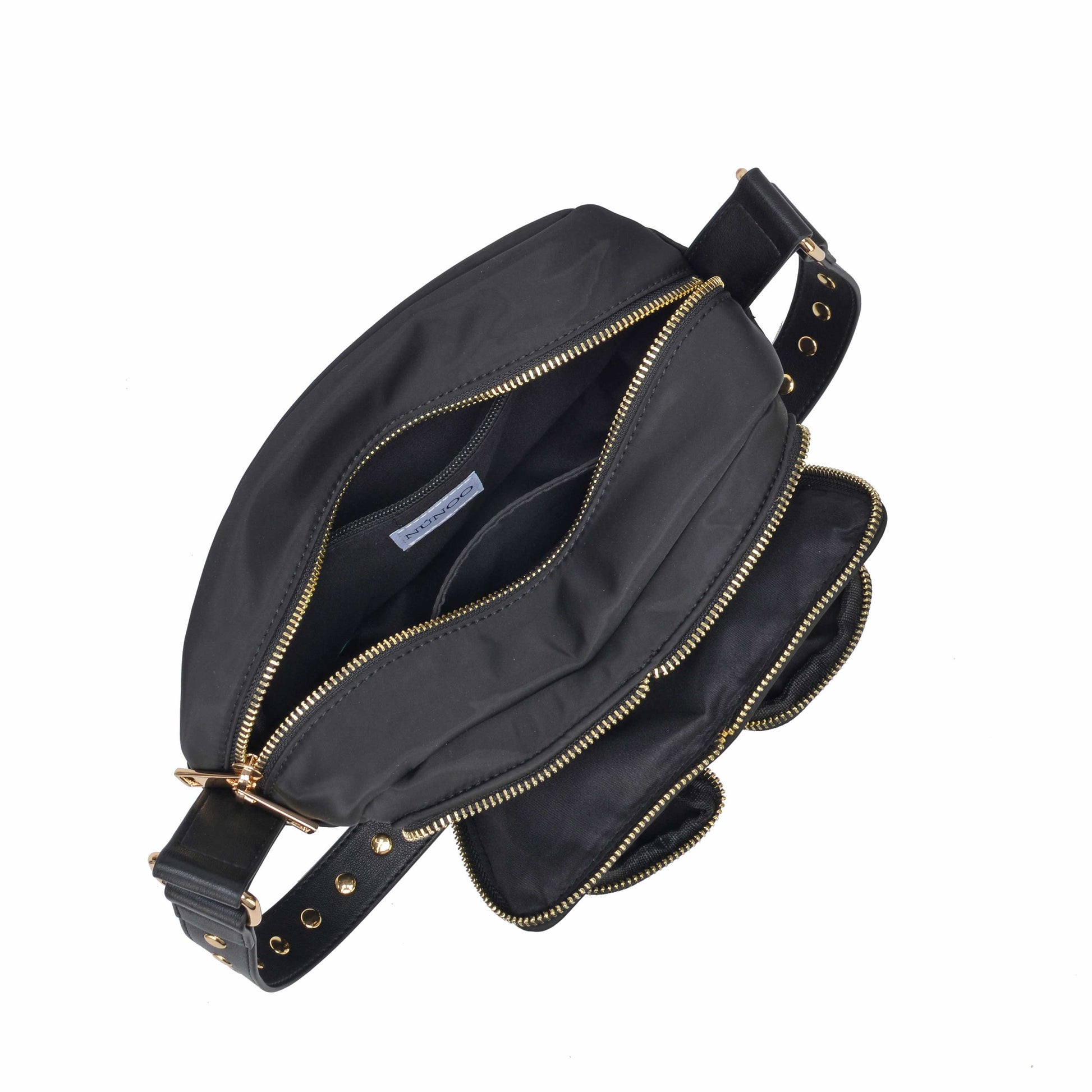 Núnoo Ellie Recycled Nylon Black w. Gold Medium Black