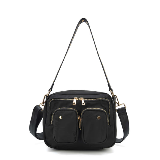 Núnoo Ellie Recycled Nylon Black w. Gold Medium Black