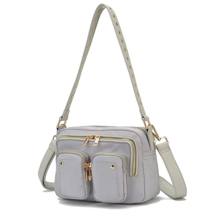 Núnoo Ellie Recycled Nylon Light Grey w. Gold Medium Light grey