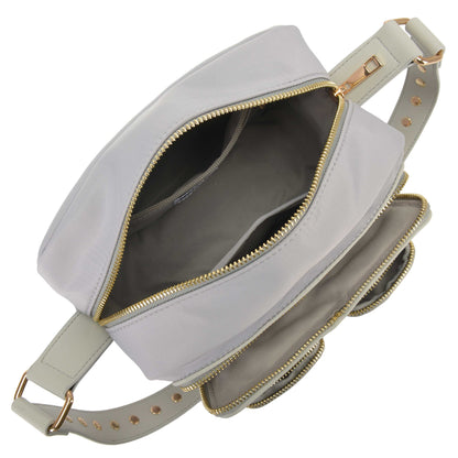 Núnoo Ellie Recycled Nylon Light Grey w. Gold Medium Light grey