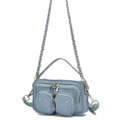Núnoo Helena Chain Recycled Nylon Dusty Blue Small bag Dusty Blue