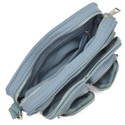 Núnoo Helena Chain Recycled Nylon Dusty Blue Small bag Dusty Blue