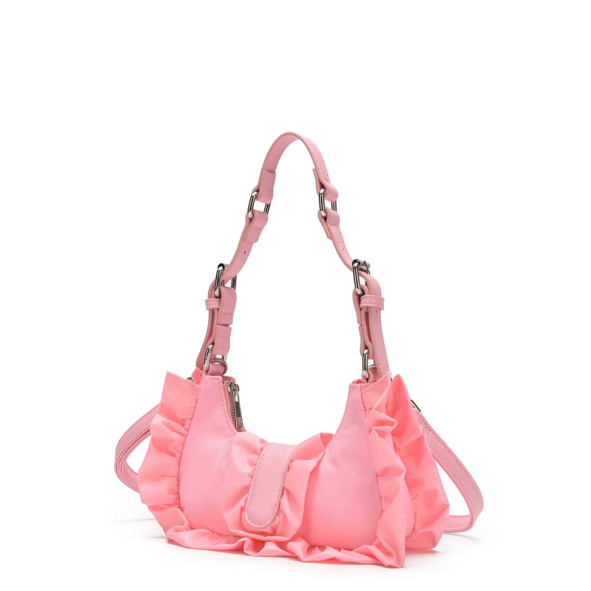 Núnoo Palma Ruffle Recycled Nylon Light Pink Small bag Light pink