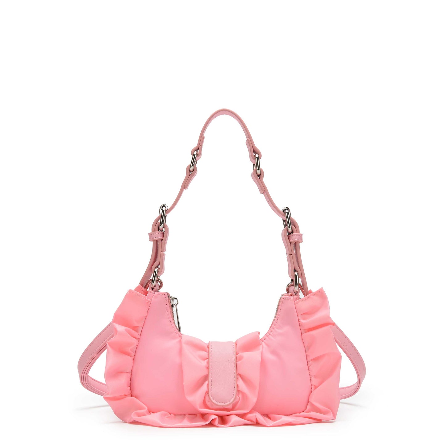 Núnoo Palma Ruffle Recycled Nylon Light Pink Small bag Light pink