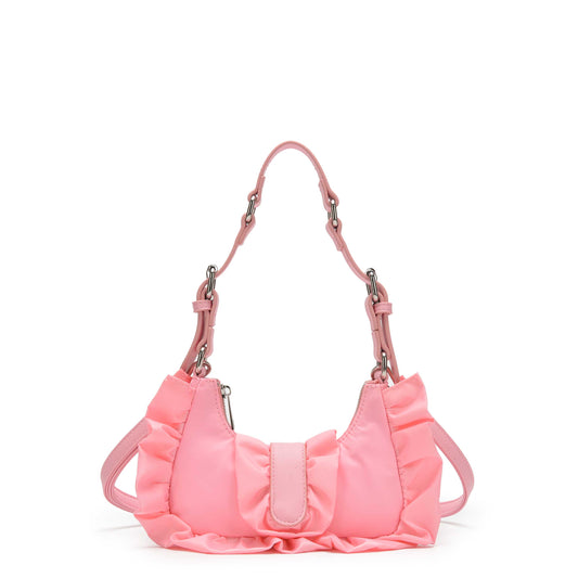Núnoo Palma Ruffle Recycled Nylon Light Pink Small bag Light pink