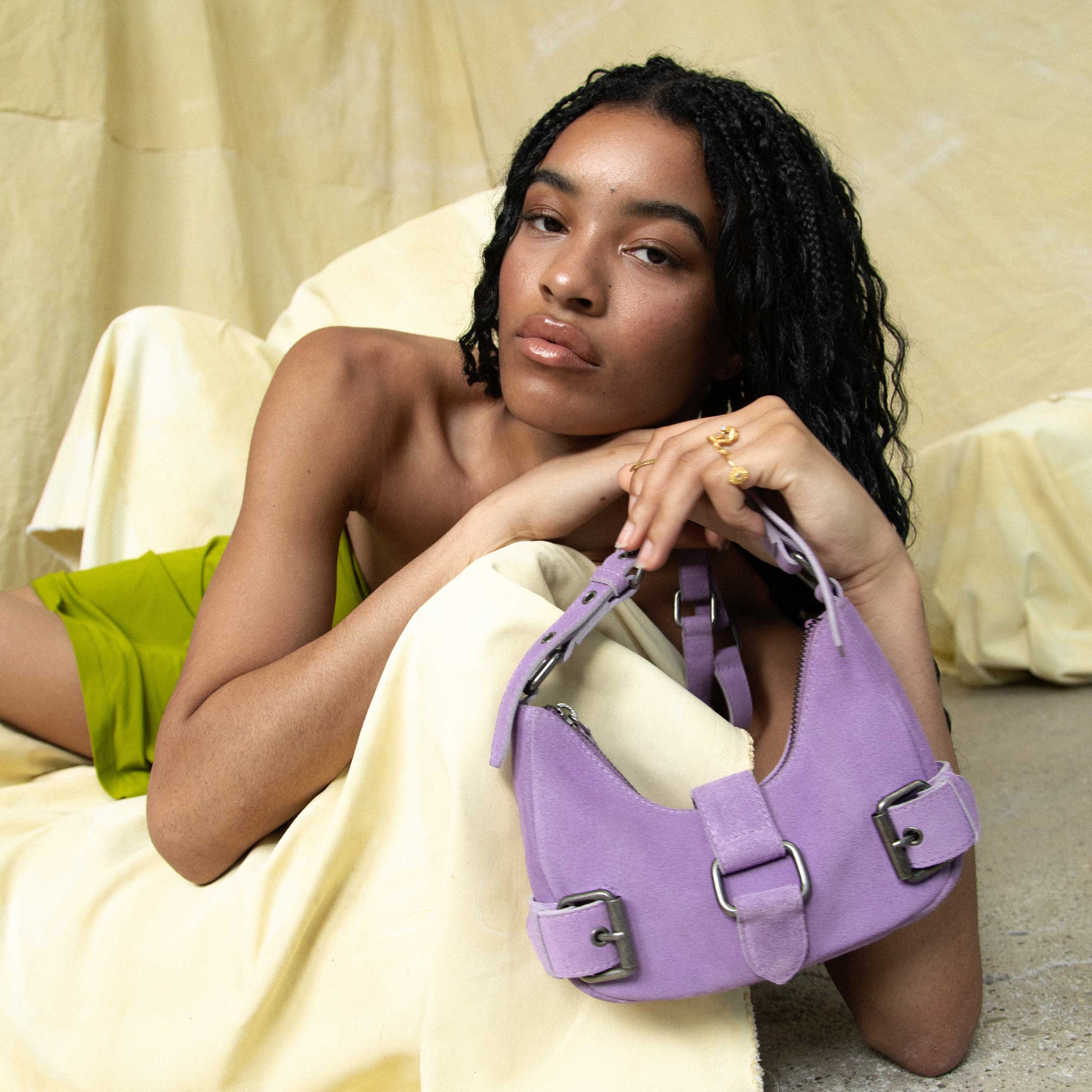 Núnoo Palma Suede Purple Small bag Purple