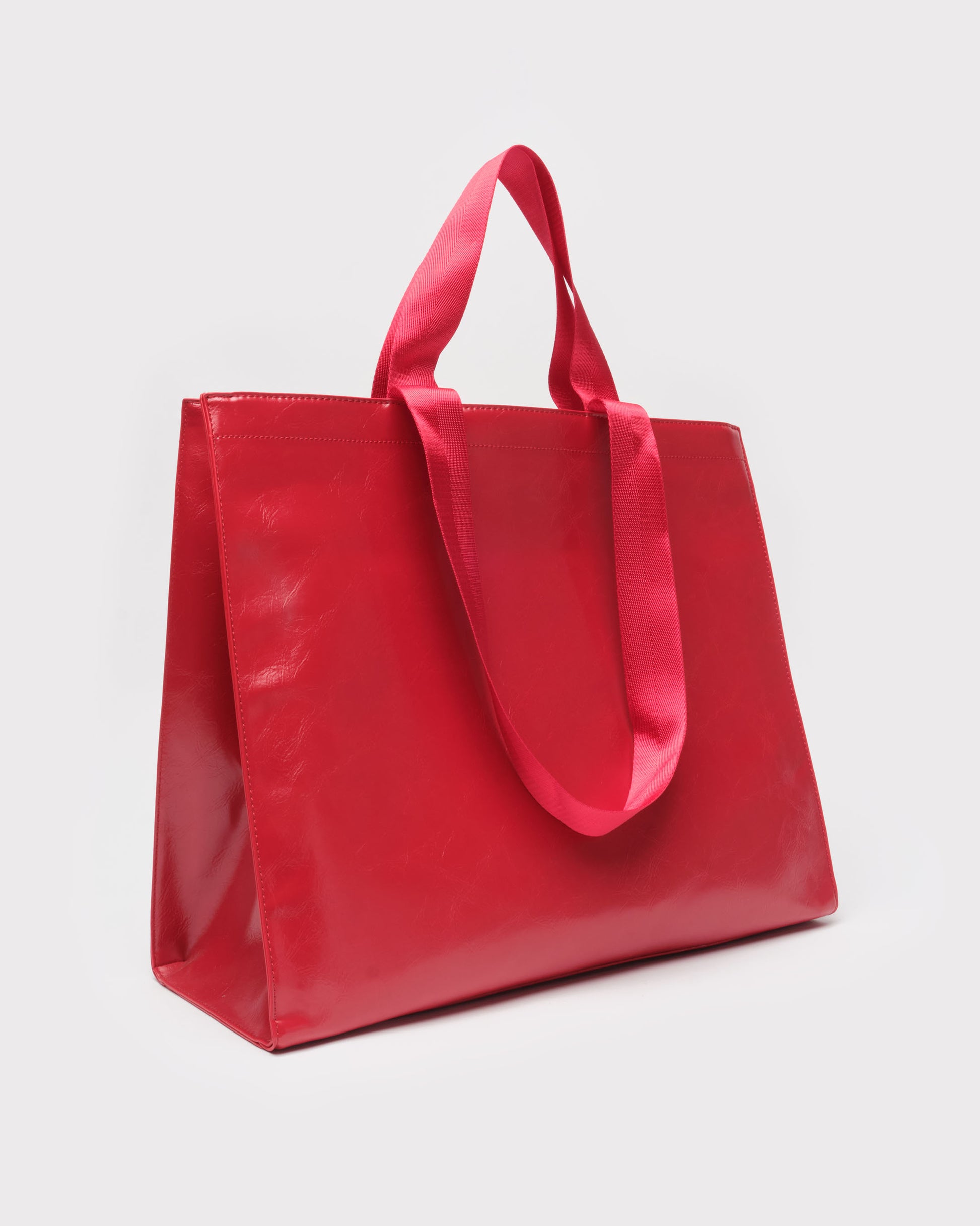 Núnoo Shopper Wrinkle Bright Red Maxi Bright Red