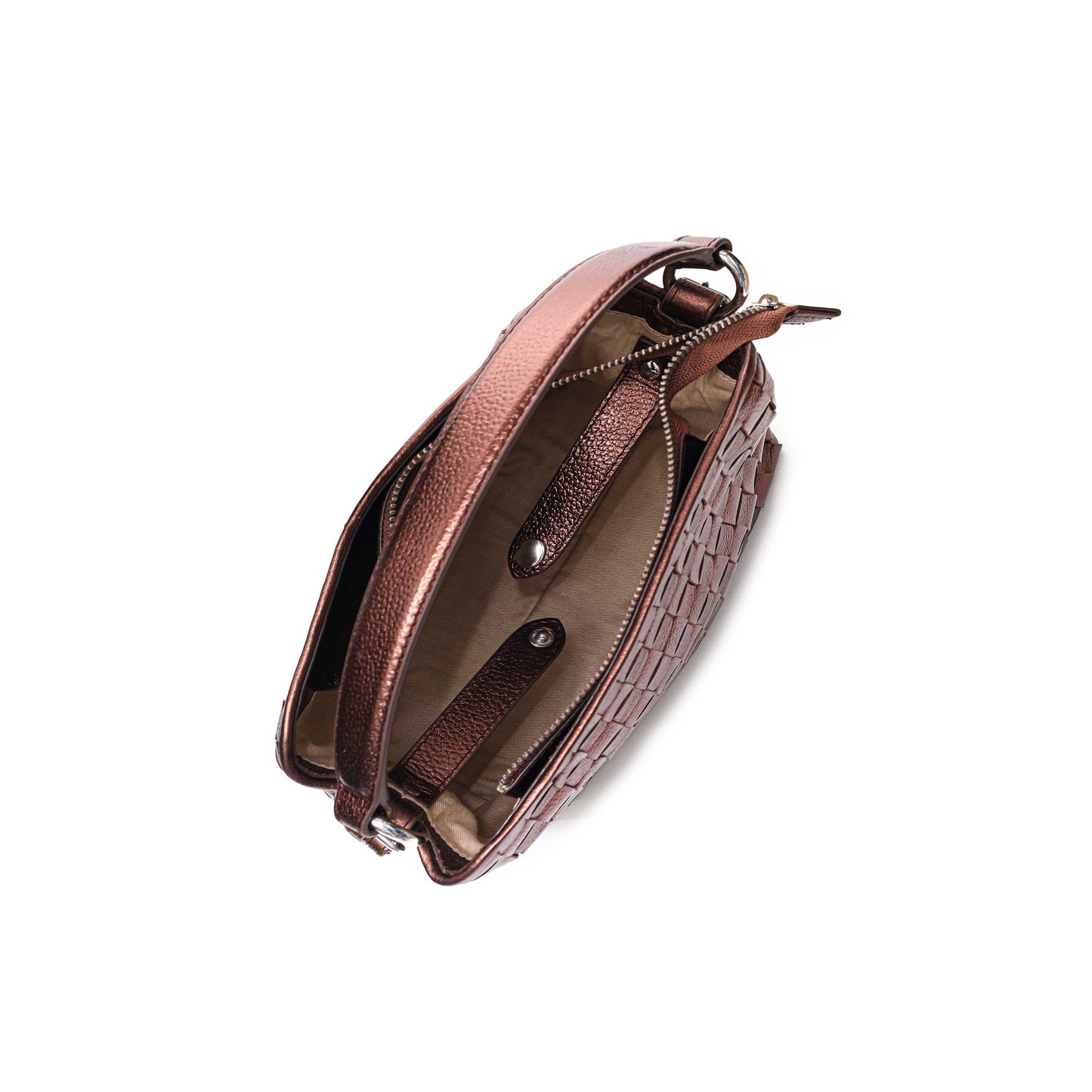 Núnoo Small Chiara Braided Metallic Brown Medium Brown