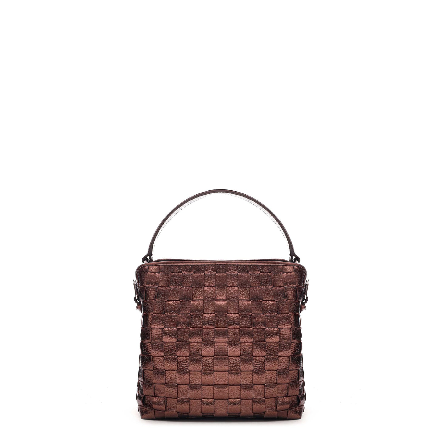 Núnoo Small Chiara Braided Metallic Brown Medium Brown