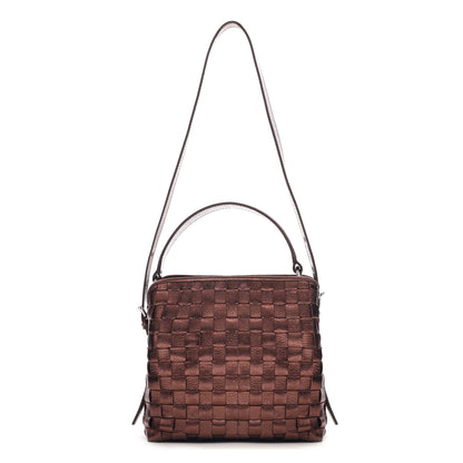 Núnoo Small Chiara Braided Metallic Brown Medium Brown