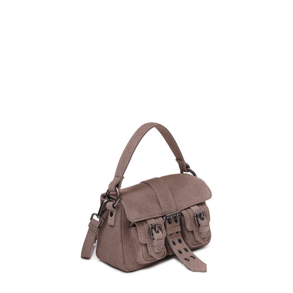 Núnoo Small Honey Buckle Suede Sand w. Antique Silver Small bag Sand